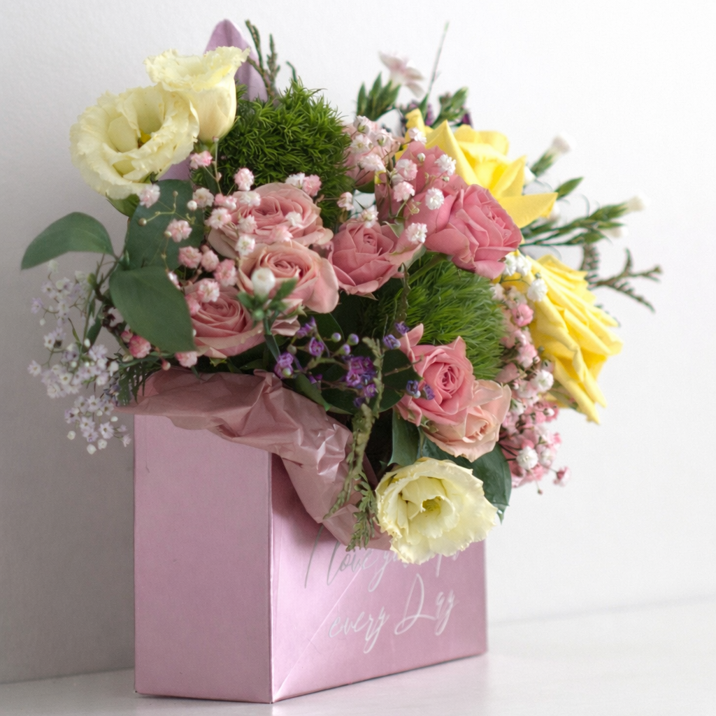 Metallic Pink Floral Envelope – Personalized Edition