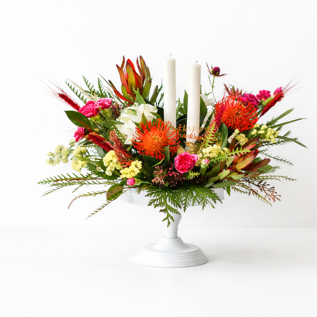 Floral Centerpiece with Candles